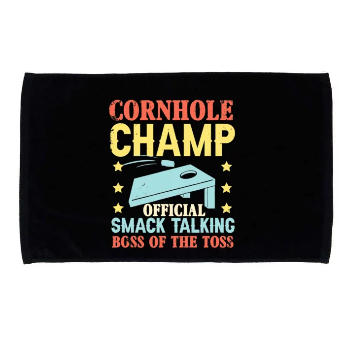 Cornhole Champ Bean Bag Toss Player Microfiber Hand Towel