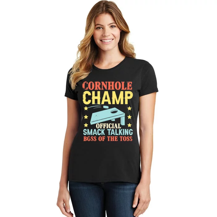 Cornhole Champ Bean Bag Toss Player Women's T-Shirt