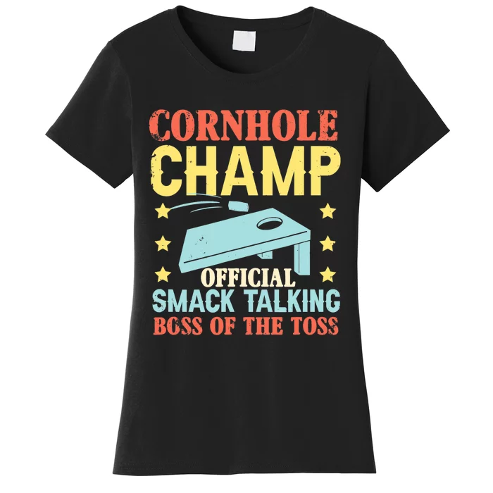 Cornhole Champ Bean Bag Toss Player Women's T-Shirt