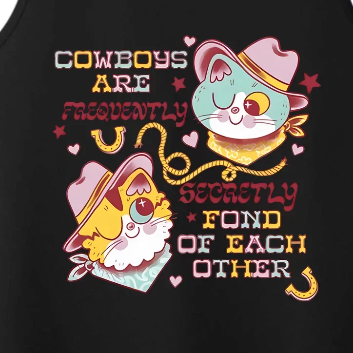 Cowboy Cats By Pinkgabbercat Performance Tank