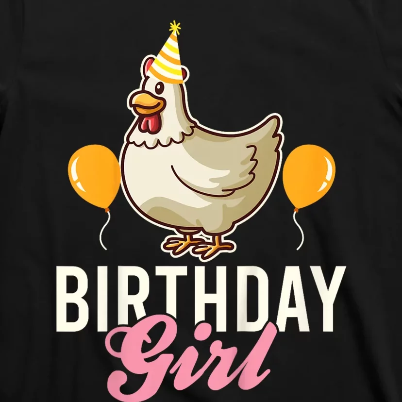 Cute Chicken Birthday Girl T-Shirt