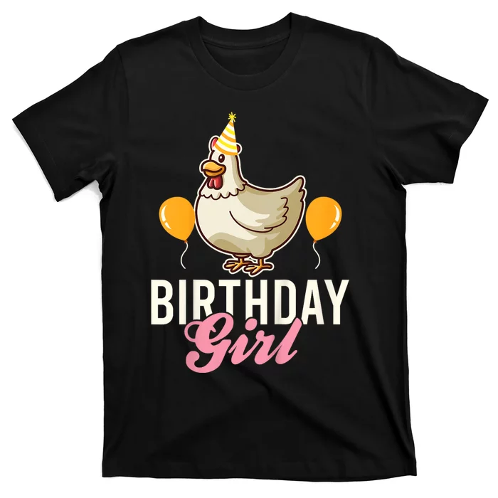 Cute Chicken Birthday Girl T-Shirt