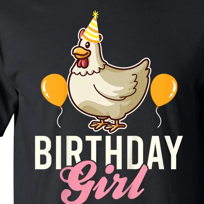 Cute Chicken Birthday Girl Tall T-Shirt