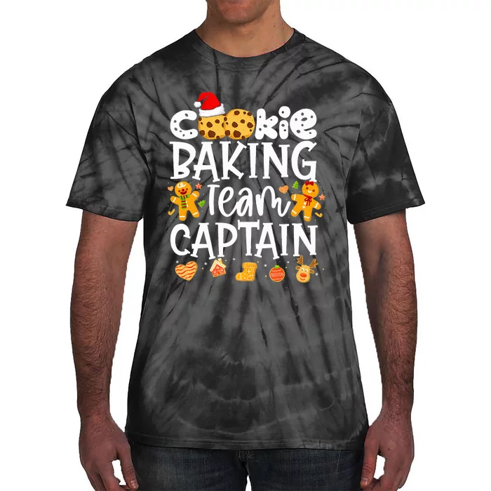 Christmas Cookie Baking Team Captain Funny Gingerbread Tie-Dye T-Shirt