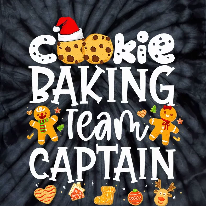 Christmas Cookie Baking Team Captain Funny Gingerbread Tie-Dye T-Shirt