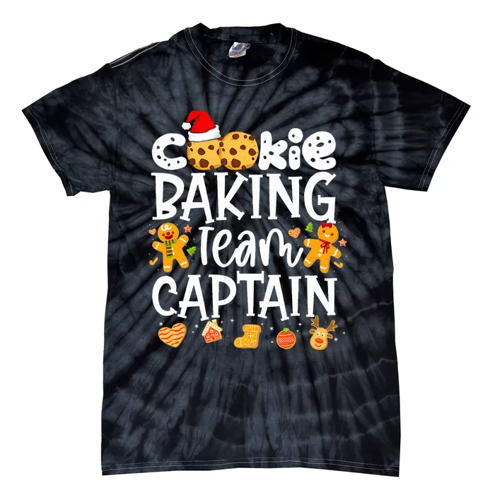 Christmas Cookie Baking Team Captain Funny Gingerbread Tie-Dye T-Shirt