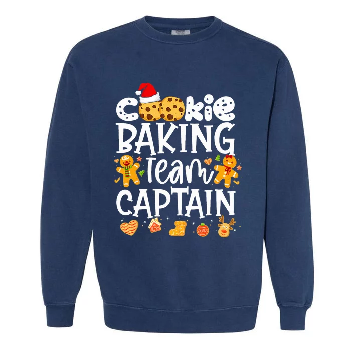 Christmas Cookie Baking Team Captain Funny Gingerbread Garment-Dyed Sweatshirt