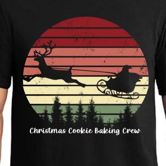 Christmas Cookie Baking Crew Funny Santa Sleigh Gift Pajama Set