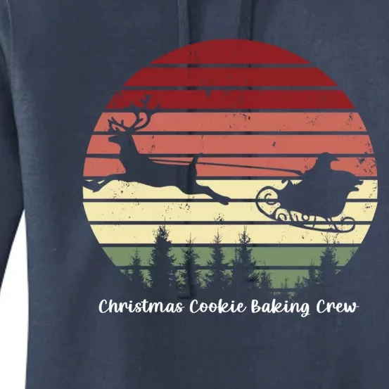 Christmas Cookie Baking Crew Funny Santa Sleigh Gift Women's Pullover Hoodie