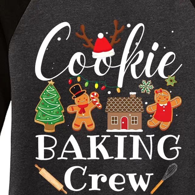 Christmas Cookie Baking Crew Family Baking Team Funny Cookie Women's Tri-Blend 3/4-Sleeve Raglan Shirt