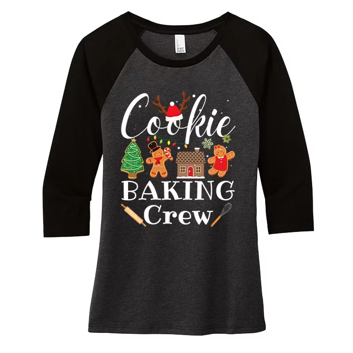 Christmas Cookie Baking Crew Family Baking Team Funny Cookie Women's Tri-Blend 3/4-Sleeve Raglan Shirt