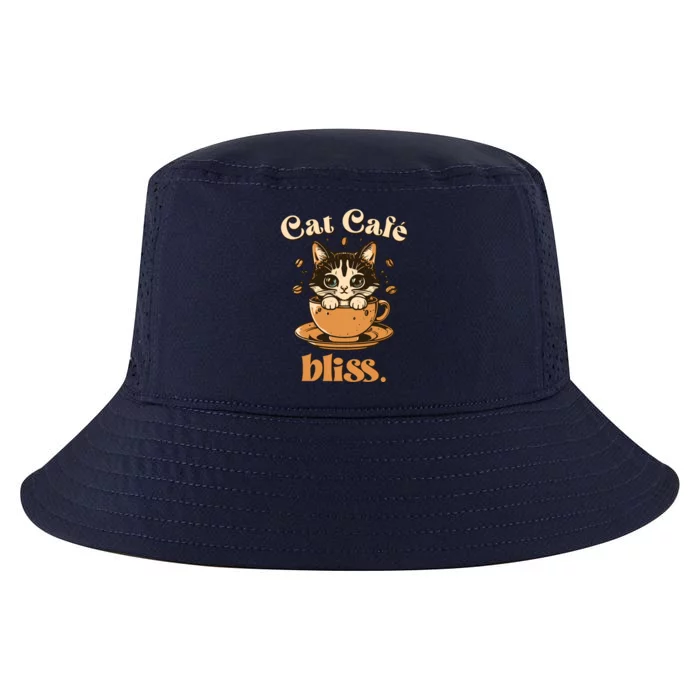 Cat Cafe Bliss Cats And Coffee Cool Comfort Performance Bucket Hat