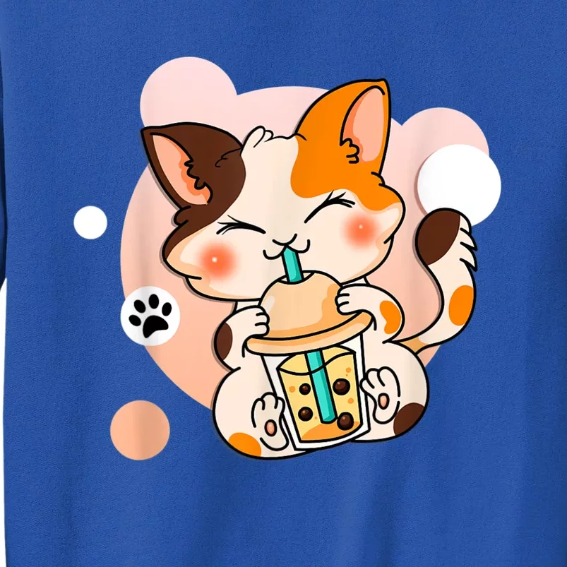 Cute Cat Boba Tea Bubble Tea Anime Kawaii Neko . Sweatshirt