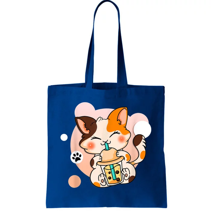 Cute Cat Boba Tea Bubble Tea Anime Kawaii Neko . Tote Bag