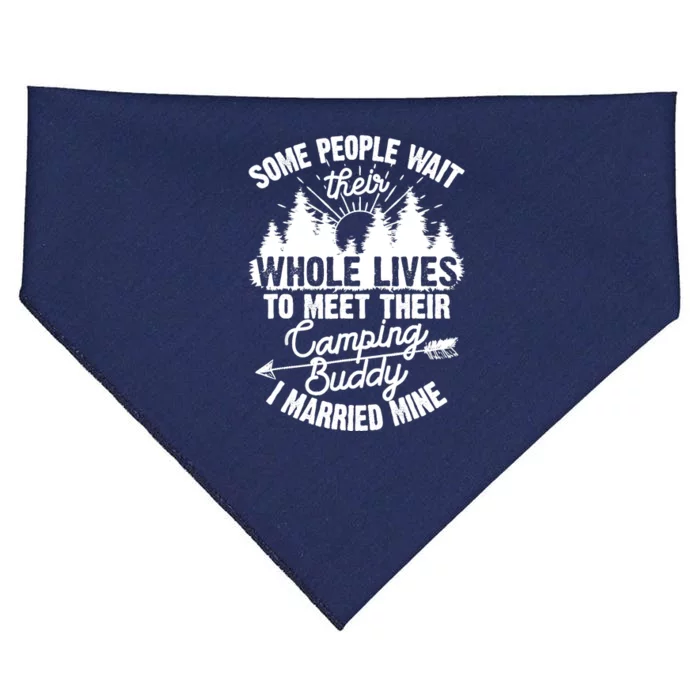 Cool Camping Buddies Gift For Wo Funny Husband & Wife USA-Made Doggie Bandana