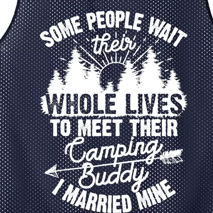 Cool Camping Buddies Gift For Wo Funny Husband & Wife Mesh Reversible Basketball Jersey Tank