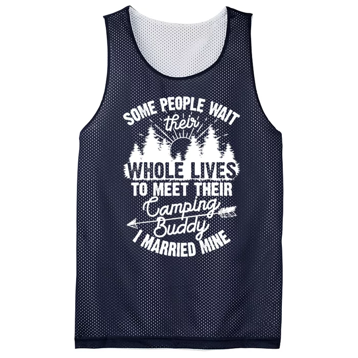 Cool Camping Buddies Gift For Wo Funny Husband & Wife Mesh Reversible Basketball Jersey Tank