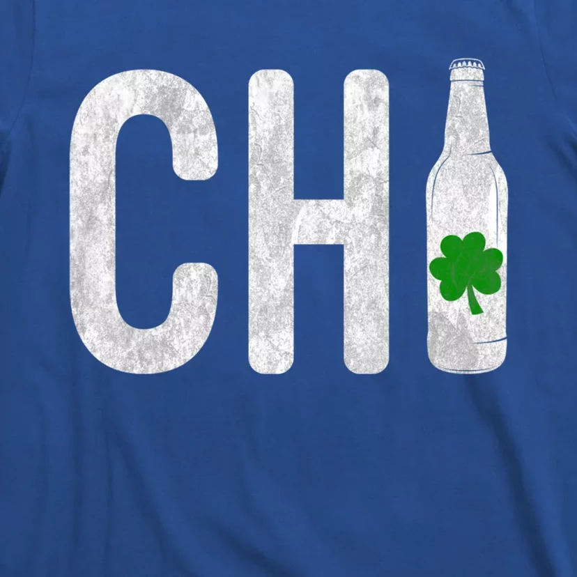 Chi Chicago Beer Bottle Irish St Patricks Day Gift T-Shirt