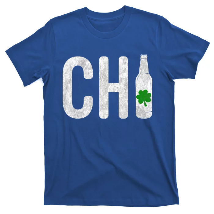 Chi Chicago Beer Bottle Irish St Patricks Day Gift T-Shirt