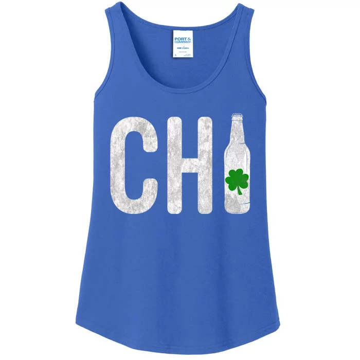 Chi Chicago Beer Bottle Irish St Patricks Day Gift Ladies Essential Tank