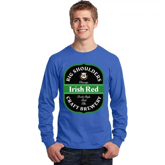 Chicago Craft Beer Irish Red Ale Logo Novelty Gift Tall Long Sleeve T-Shirt