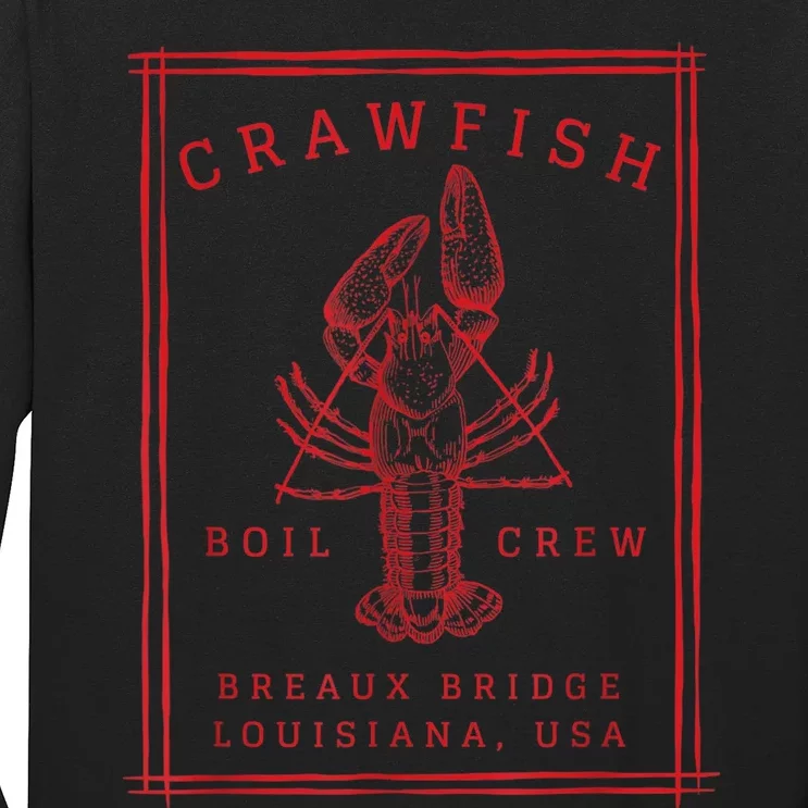 Crawfish Crew Breaux Bridge Retro Cajun Seafood Long Sleeve Shirt