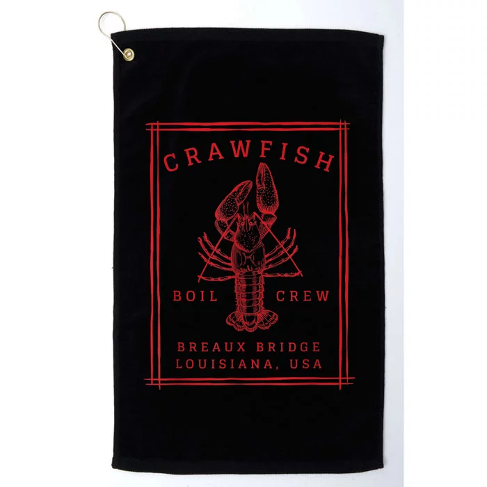 Crawfish Crew Breaux Bridge Retro Cajun Seafood Platinum Collection Golf Towel