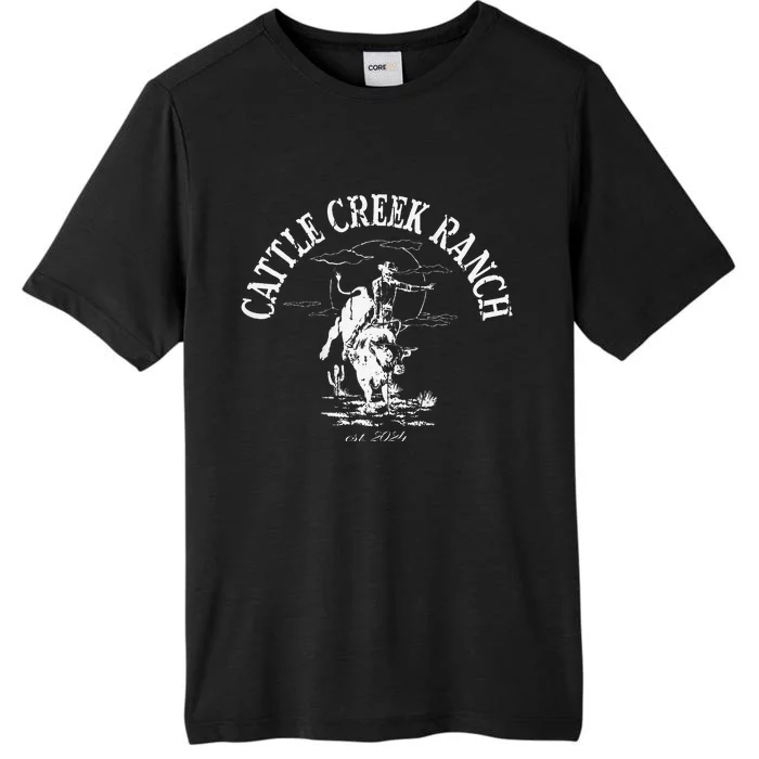 Cattle Creek Bucking Bull Rodeo Logo Graphic ChromaSoft Performance T-Shirt