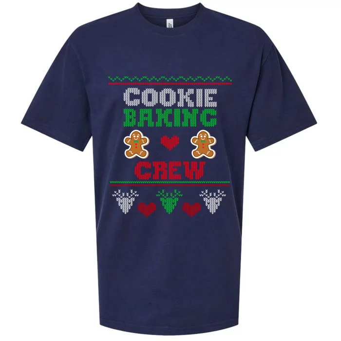 Christmas Cookie Baking Crew Funny Family Baking Cookies Cool Gift Sueded Cloud Jersey T-Shirt