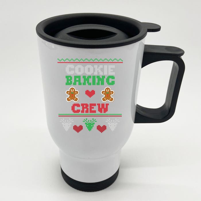 Christmas Cookie Baking Crew Funny Family Baking Cookies Cool Gift Front & Back Stainless Steel Travel Mug