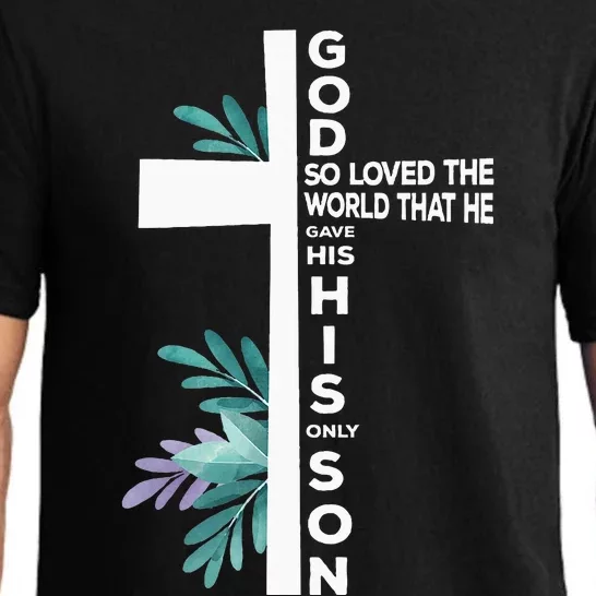 Christian Cross Bible Faith Quote John 316 Pajama Set