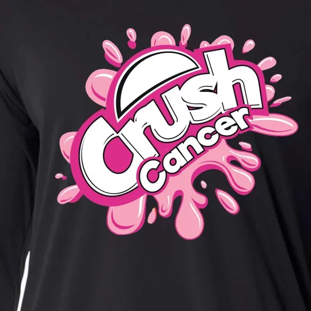 Crush Cancer Breast Cancer Awareness Cooling Performance Long Sleeve Crew