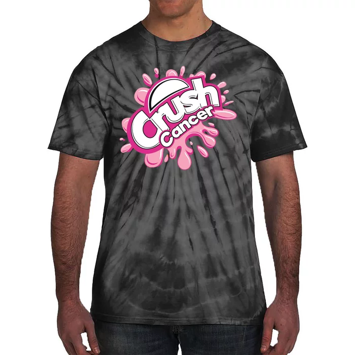 Crush Cancer Breast Cancer Awareness Tie-Dye T-Shirt