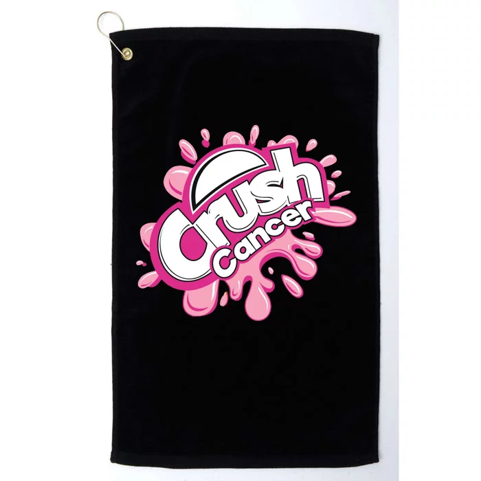 Crush Cancer Breast Cancer Awareness Platinum Collection Golf Towel