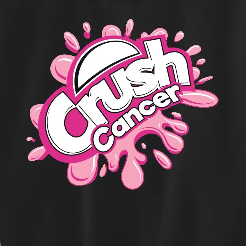 Crush Cancer Breast Cancer Awareness Kids Sweatshirt