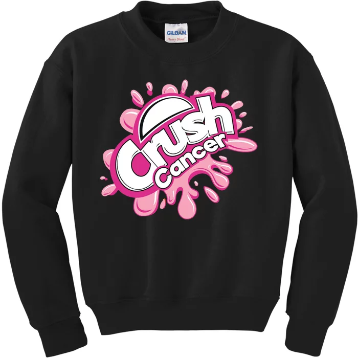 Crush Cancer Breast Cancer Awareness Kids Sweatshirt