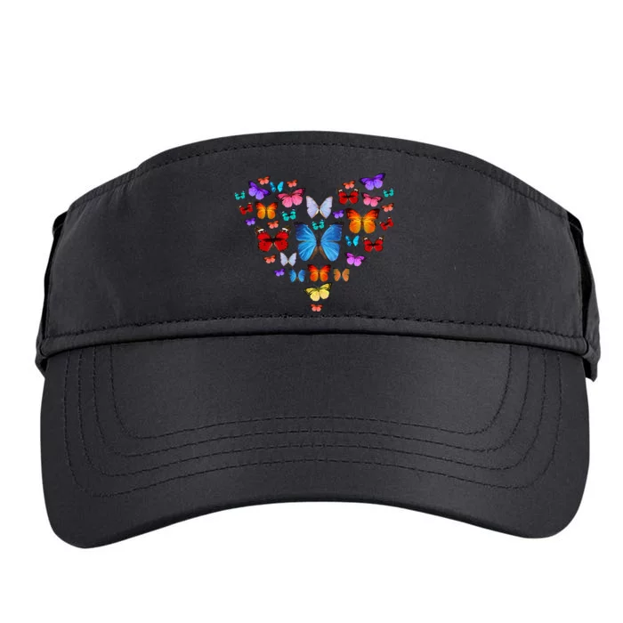 Colorful Cute Butterfly Heart Butterflies Adult Drive Performance Visor