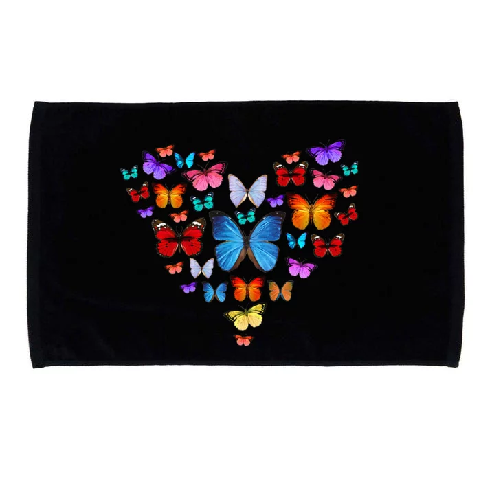 Colorful Cute Butterfly Heart Butterflies Microfiber Hand Towel