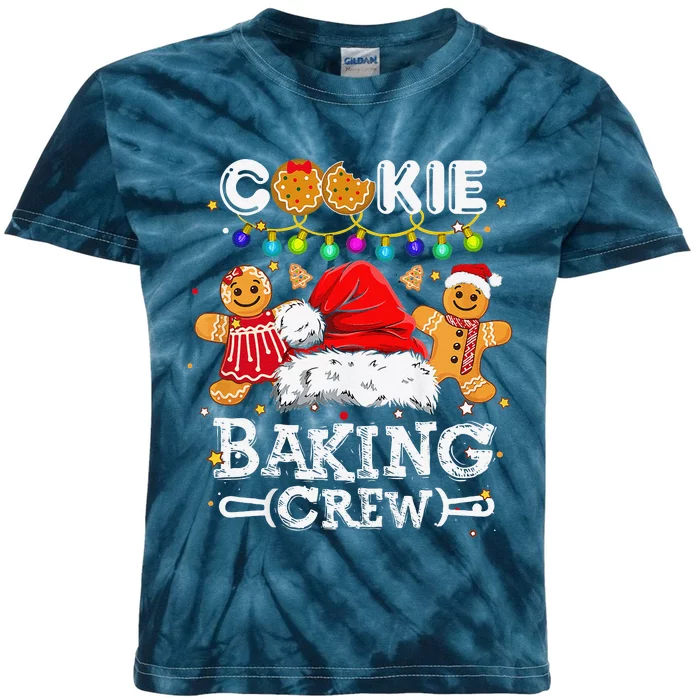 Christmas Cookie Baking Crew Funny Pajamas Family Xmas Kids Tie-Dye T-Shirt