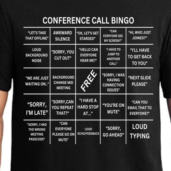 Conference Call Bingo Pajama Set