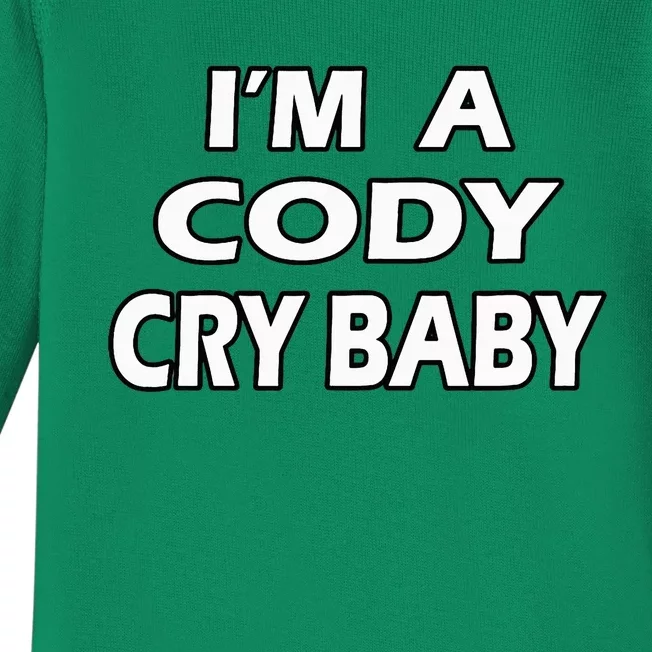 Cody Cry Baby Rhodes Cry Baby Wrestling Baby Long Sleeve Bodysuit