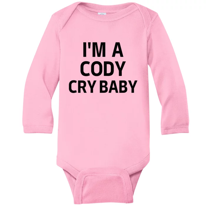 Cody Cry Baby Rhodes Cry Baby Wrestling Baby Long Sleeve Bodysuit