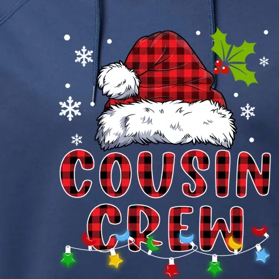 Cousin Crew Buffalo Red Plaid Christmas Pajamas Family Xmas Cute Gift Performance Fleece Hoodie