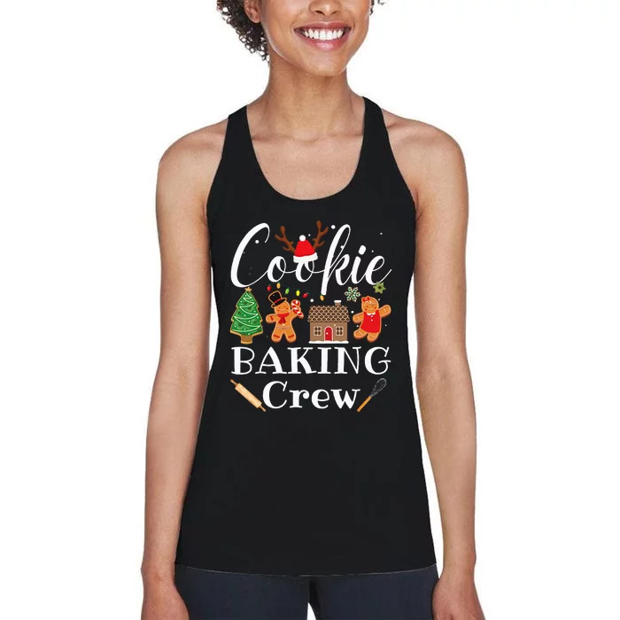 Christmas Cookie Baking Crew Family Baking Team Women's Racerback Tank