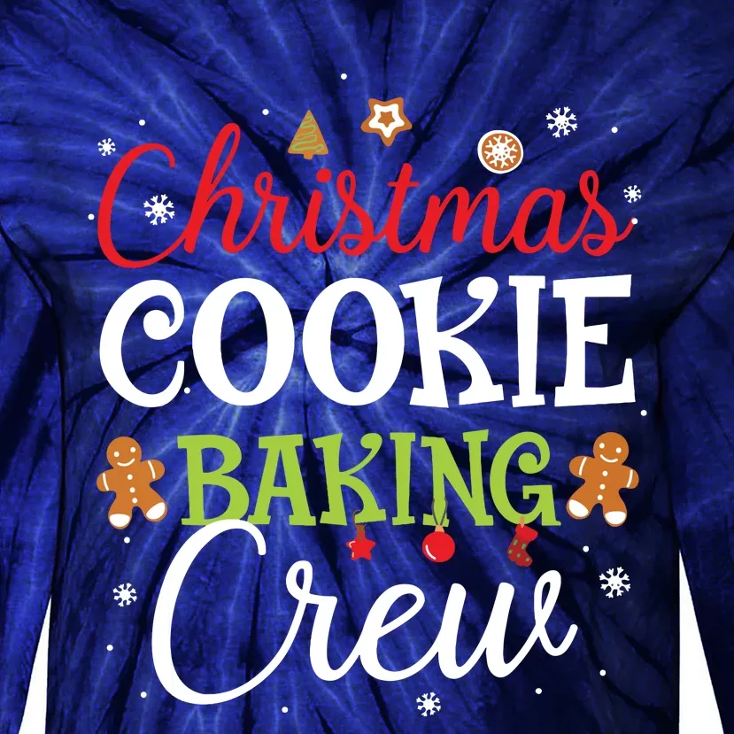 Christmas Cookie Baking Crew Funny Cookie Xmas Gifts Tie-Dye Long Sleeve Shirt