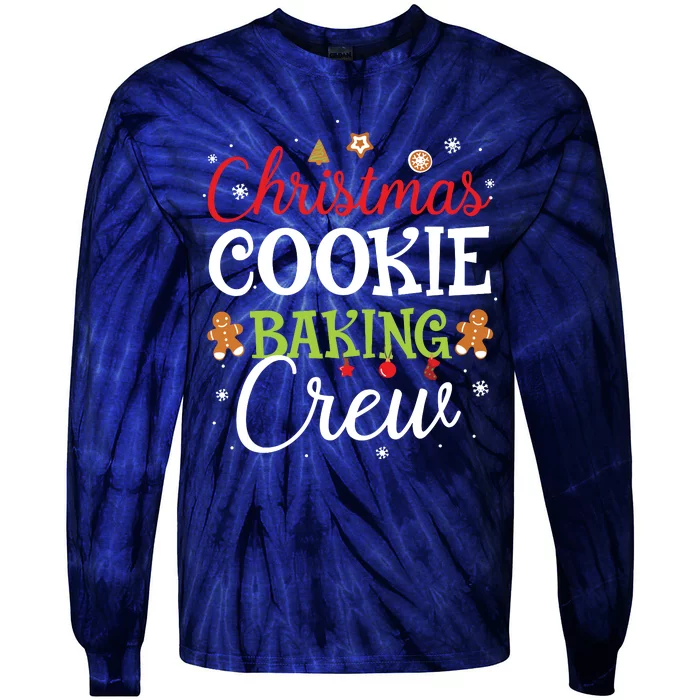 Christmas Cookie Baking Crew Funny Cookie Xmas Gifts Tie-Dye Long Sleeve Shirt