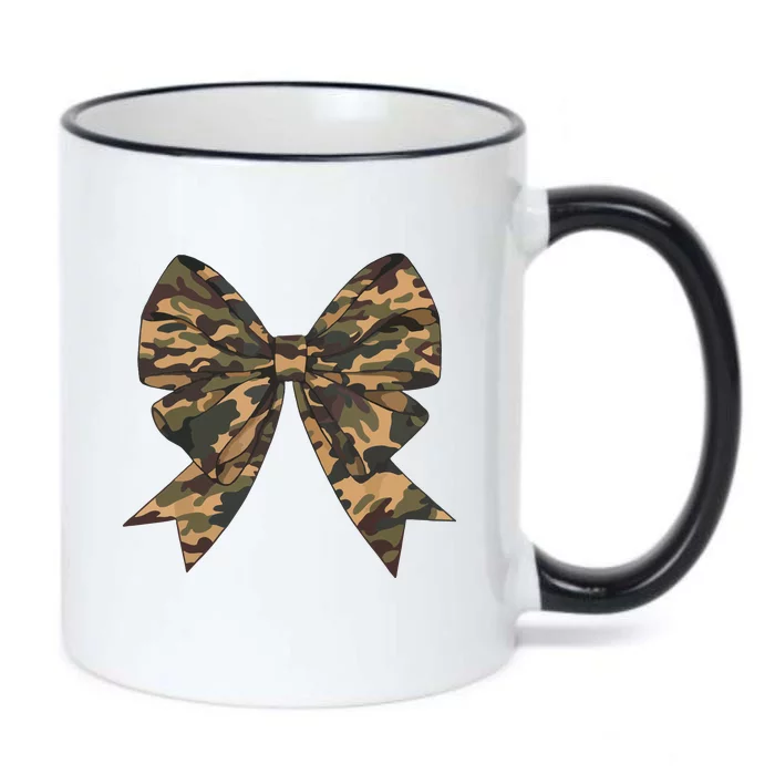 Camo Coquette Bow Duck Hunting Hunter Black Color Changing Mug