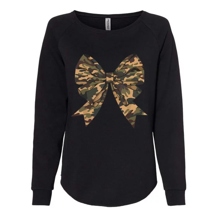 Camo Coquette Bow Duck Hunting Hunter Womens California Wash Sweatshirt