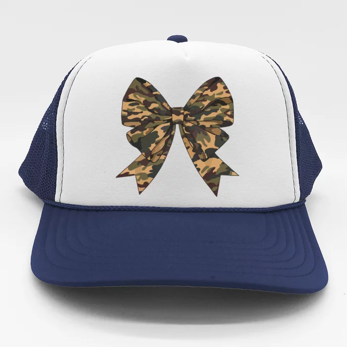 Camo Coquette Bow Duck Hunting Hunter Trucker Hat