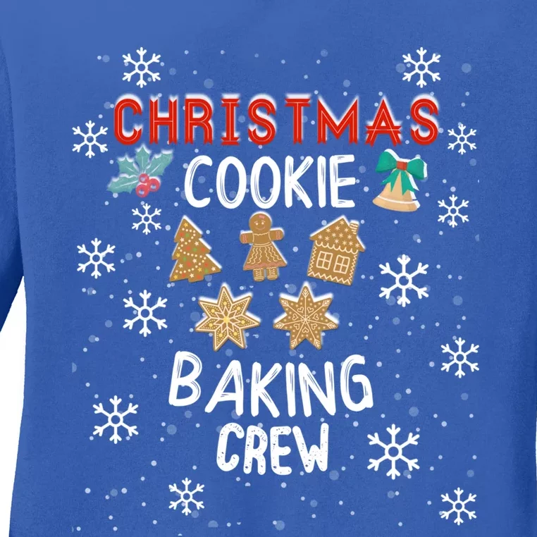 Christmas Cookie Baking Crew Xmas Cookie Exchange Santa Gift Ladies Long Sleeve Shirt